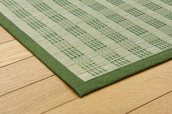 カーペット い草花ござ カーペット 約174×174cm dkピース 送料無料-8