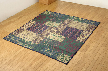 ラグ 日本製 純国産 い草ラグカーペット 約191×250cm オリエンタル柄 DXオーディーン 送料無料-8