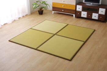置き畳 約82×82×1.7cm4P 日本製 水拭きできる ポリプロピレン ユニット畳 スカッシュ 軽量タイプ 送料無料-13