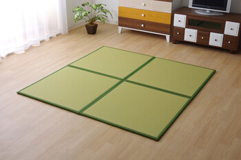 置き畳 約82×82×1.7cm4P 日本製 水拭きできる ポリプロピレン ユニット畳 スカッシュ 軽量タイプ 送料無料-18