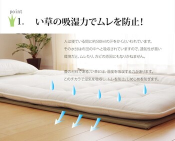 日本製 折りたたみ ダブル約140×210cm マットレス い草マットレス 送料無料-11