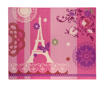 カーペット デスクカーペット 約110×133cm 女の子 エッフェル柄 ジェンヌ ツー 送料無料-5
