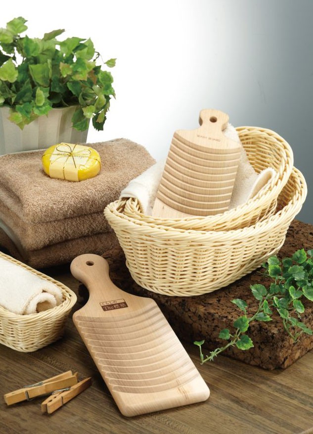 やさしい洗濯板 電気要らずの便利道具 桜材 バス雑貨 日本製 送料無料-5