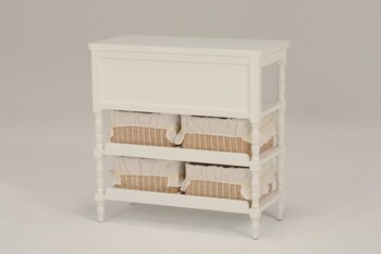 キャビネット アンティーク調 バスケット4つ付き RCC 1677 送料無料-1