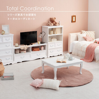 折れ脚テーブル 幅100cm 猫脚 MT-7031 ホワイト 送料無料-2