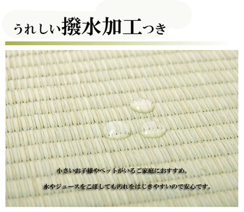 カーペット い草上敷 江戸間4.5畳 はっ水 カーペット 無地 撥水 湖水 送料無料-2
