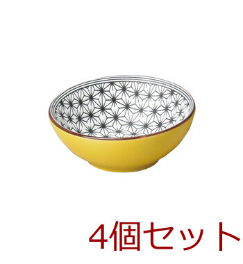 和食器 紋印小鉢 黄 水 朱 4セット 送料無料-1