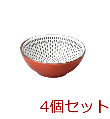 和食器 紋印小鉢 黄 水 朱 4セット 送料無料-3