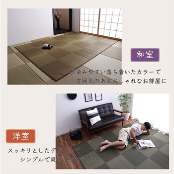 ラグ 約140×200cm 国産 日本製 ナチュラルスタイル い草 消臭 抗菌防臭 滑り止め 防炎 市松 DXノア 送料無料-9