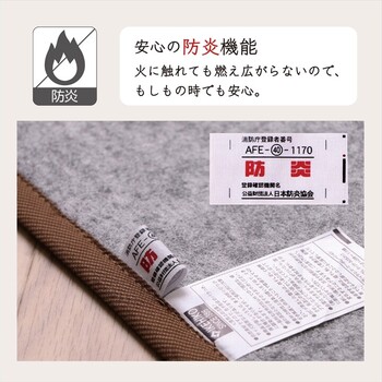 カーペット ござ 江戸間4.5畳（約261×261cm） 日本製 国産 敷詰 ラグ 敷物 い草 消臭 抗菌防臭 滑り止め 防炎 市松 DXノア 送料無料-5