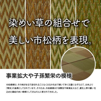 ラグ い草ラグ 花ござ 江戸間3畳（約174×261cm） カーペット ラグ 格子柄 市松柄 DXピーア 送料無料-3