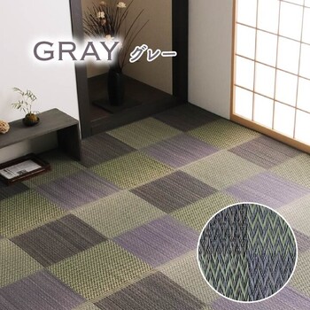 ラグ い草ラグ 花ござ 本間2畳（約191×191cm） カーペット ラグ 格子柄 市松柄 ピーア 送料無料-6