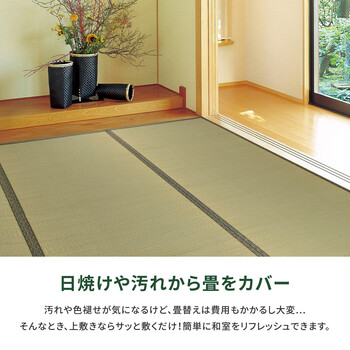お手頃上敷き い草 江戸間3畳 双目織 柳川 やながわ 送料無料-1