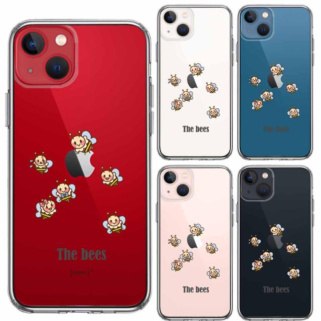 iPhone13mini ケース クリアThe Bees ミツバチ 蜂 可愛い スマホケース 側面ソフト 背面ハード ハイブリッド 送料無料-1
