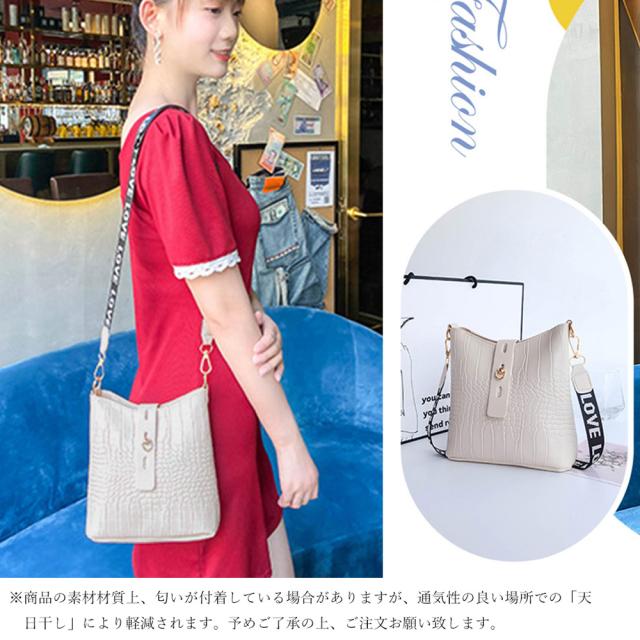 ショルダーバッグ ミニショルダーバッグ クロコ型押し 春夏 送料無料 即日発送-5