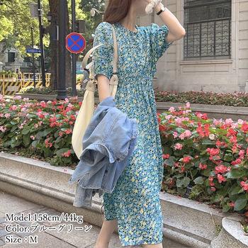 ワンピース 花柄 ロングワンピース レディース 春夏 送料無料 即日発送-3