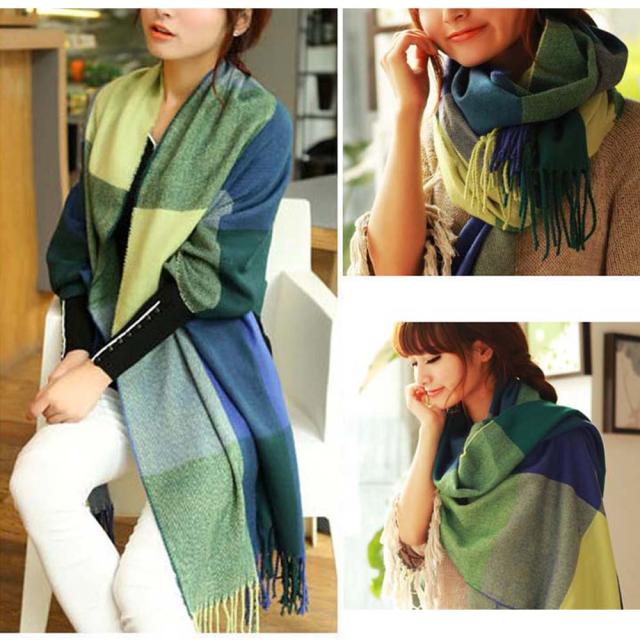 マフラー チェック大判男女兼用スカーフマフラー 15柄 送料無料 即日発送-9