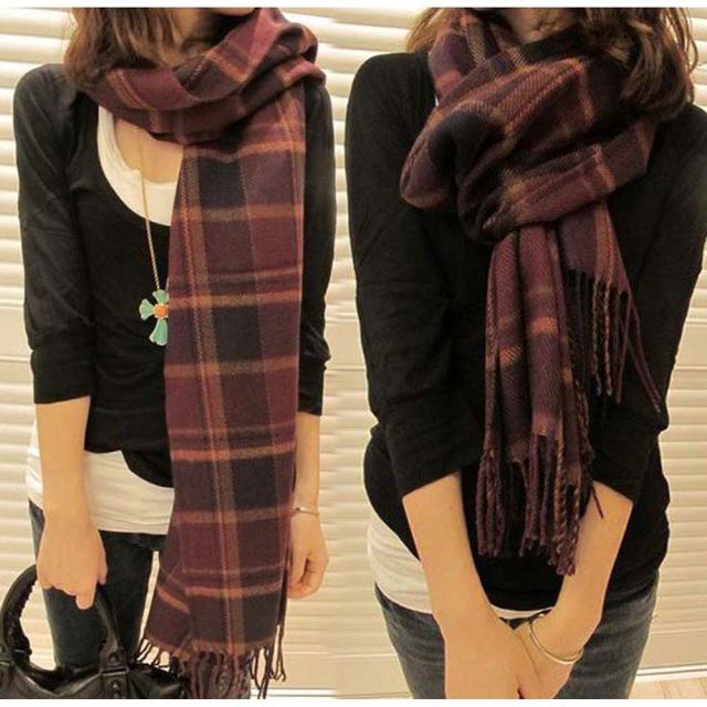 マフラー チェック大判男女兼用スカーフマフラー 15柄 送料無料 即日発送-8