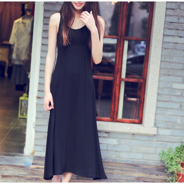 ワンピース モーダルワンピース ボーダー柄 無地 キャミワンピ 大きいサイズ フレア ワンピース 送料無料 即日発送-9