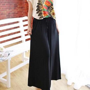 ガウチョパンツ スカーチョ ゆったり ワイドパンツ ウエストゴム スカンツ 送料無料 即日発送-3