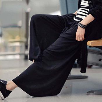 ガウチョパンツ スカーチョ ゆったり ワイドパンツ ウエストゴム スカンツ 送料無料 即日発送-5