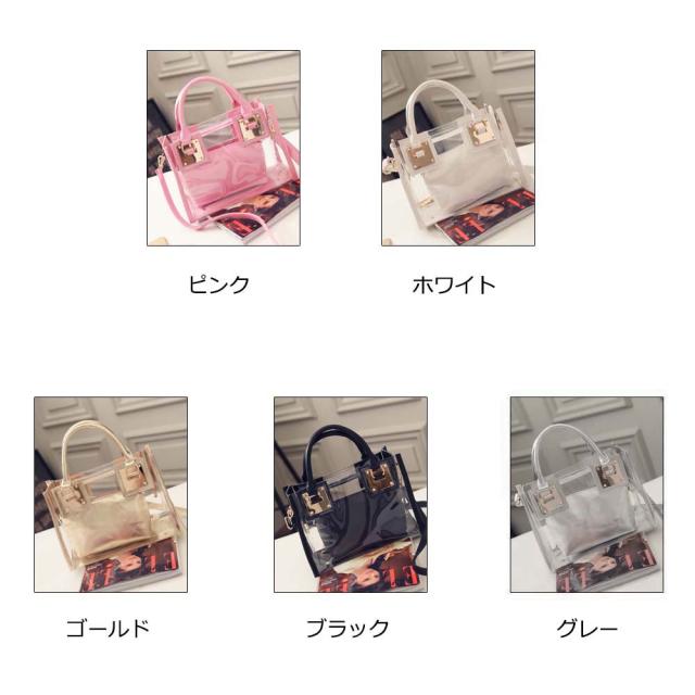 ショルダーバッグ トートバッグ ショルダーバッグ クリアバッグ プールバッグ 透明 送料無料 即日発送-1