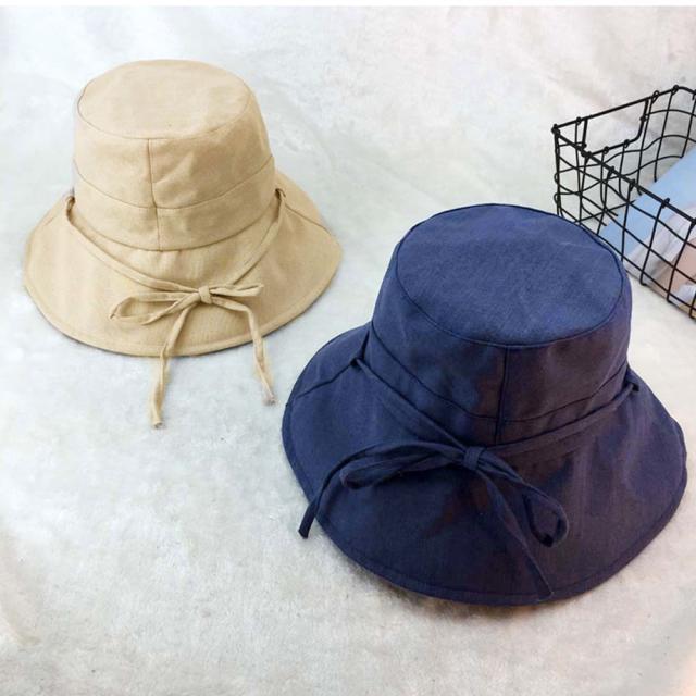 帽子 レディース 折りたたみ リボン付き つば広 送料無料 即日発送-4