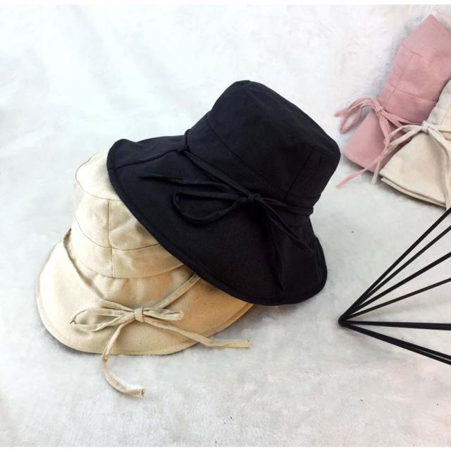 帽子 レディース 折りたたみ リボン付き つば広 送料無料 即日発送-8
