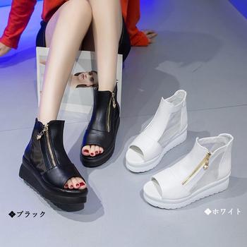 サンダル オープントゥ ブーツサンダル レディース 歩きやすい 厚底サンダル 送料無料 即日発送-1