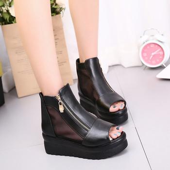 サンダル オープントゥ ブーツサンダル レディース 歩きやすい 厚底サンダル 送料無料 即日発送-3