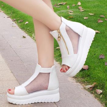 サンダル オープントゥ ブーツサンダル レディース 歩きやすい 厚底サンダル 送料無料 即日発送-5