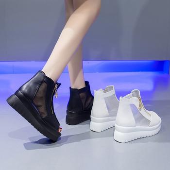 サンダル オープントゥ ブーツサンダル レディース 歩きやすい 厚底サンダル 送料無料 即日発送-7