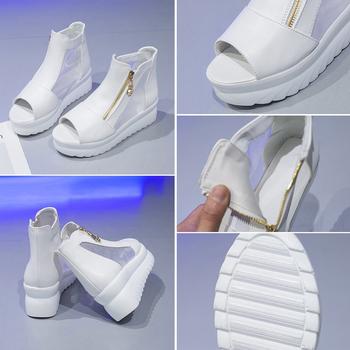 サンダル オープントゥ ブーツサンダル レディース 歩きやすい 厚底サンダル 送料無料 即日発送-8