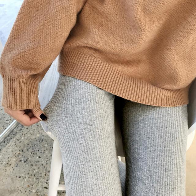 レギンス パンツ 美脚 ストレッチ スキニー リブ レギンス 薄手 送料無料 即日発送-6