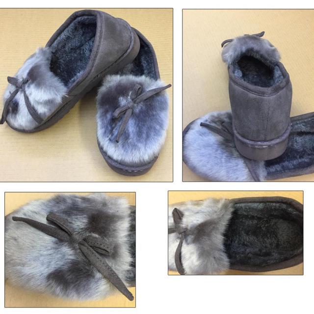 ムートン パンプス ボア パンプス ぺたんこ パンプス 送料無料 即日発送-3