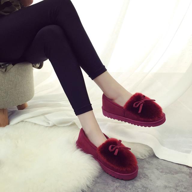 ムートン パンプス ボア パンプス ぺたんこ パンプス 送料無料 即日発送-5