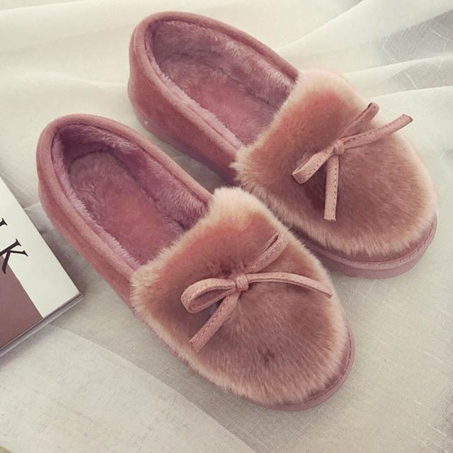 ムートン パンプス ボア パンプス ぺたんこ パンプス 送料無料 即日発送-6