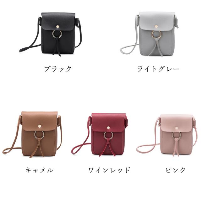 スマホバッグ レディース レザー 斜めがけバッグ 軽量 小さめ スマホショルダー 送料無料 即日発送-1