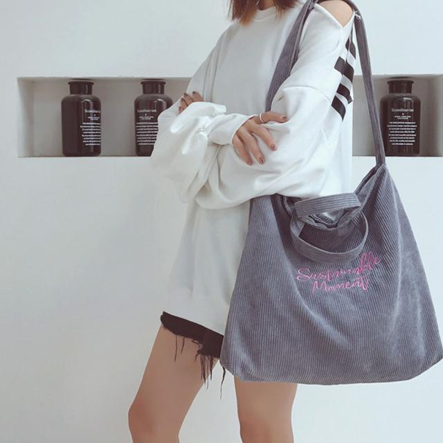 ショルダーバッグ トートバッグ キャンバスバッグ 刺しゅう ショルダーバッグ 2way 大容量 トートバッグ 送料無料 即日発送-4