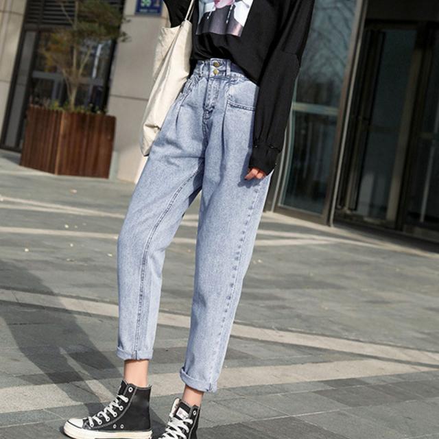 ボーイフレンドデニム きれいめ ロールアップデニムパンツ レディース ゆったり 送料無料 即日発送-9