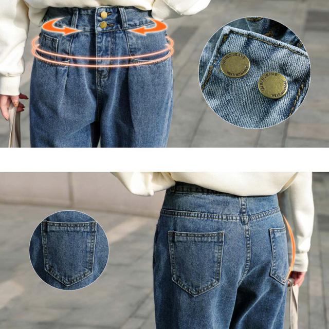 ボーイフレンドデニム きれいめ ロールアップデニムパンツ レディース ゆったり 送料無料 即日発送-8