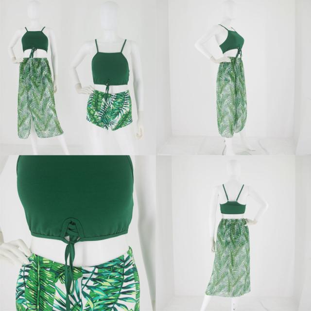 水着 レディース 体型カバー タンキニ 3点ビキニ セクシー 海外 リゾート 水着 送料無料 即日発送-3