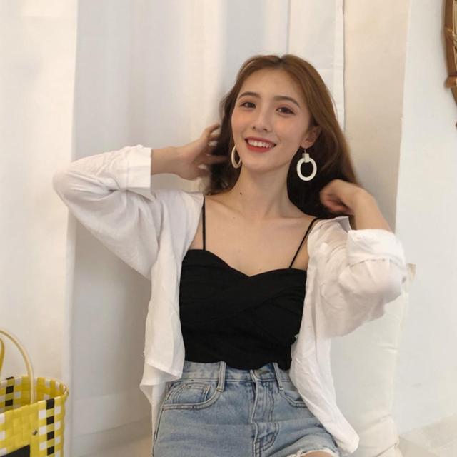 キャミソール ビスチェ オフショルダー サマーニット 無地 レディース トップス 送料無料 即日発送-3