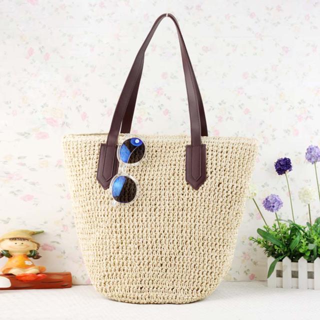 トートバッグ かごバッグ レディース トートバッグ a4 ストローバッグ 夏 リゾート バッグ 送料無料 即日発送-8