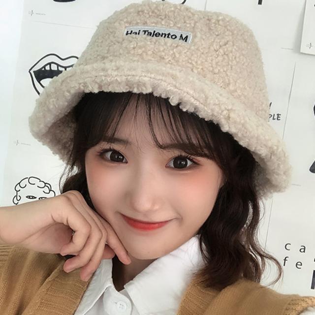 バケットハット レディース 刺しゅう 秋冬 ボアハット 暖かい トレンド ボア帽子 送料無料 即日発送-6