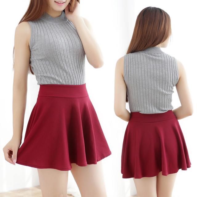 サーキュラースカート フレアスカート レディース ミニスカート aラインスカート ハイウエスト 送料無料 即日発送-5