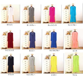 薄手 カーディガン レディース ロングカーディガン 春夏 長袖 カットソー ロング丈 羽織 送料無料 即日発送-1