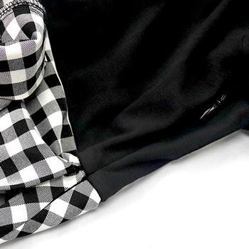 ワンピース 切り替えワンピース 春夏 レディース ギンガムチェック ドッキングワンピ ロング丈 送料無料 即日発送-3