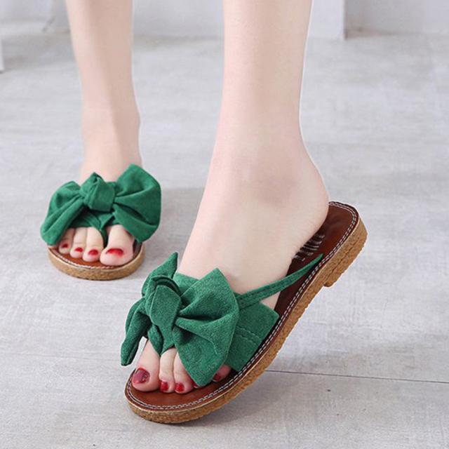 サンダル フラットサンダル レディース ビッグリボン コンフォートサンダル ぺたんこ 可愛い スリッパ 送料無料 即日発送-6