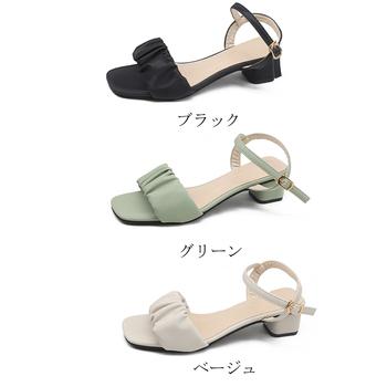 サンダル レディース 靴 太ヒール ハイヒール ストラップ 春夏 歩きやすい 送料無料 即日発送-1